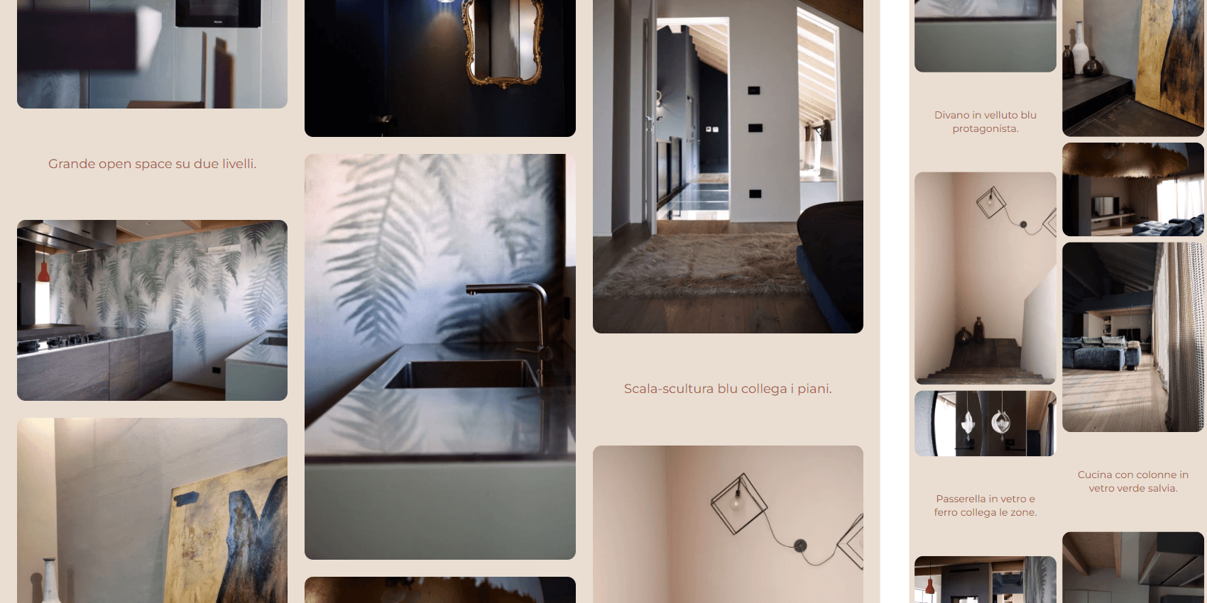 MM immagini del post Imaggini e testo in un layout a griglia masonry o layout a cascata su tre colonne e due per dispositivi mobili.